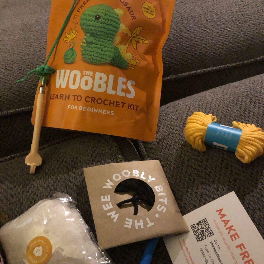 Crochet Kit - Orange Dinosaur
